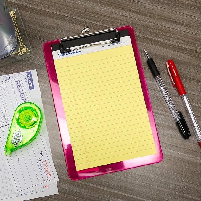BAZIC PRODUCTS Perforated Writing Pad, 50 Sheets 5x8 Inch, Lined Ruled Memo Writing Pads Note Paper for Office School Student, Total 2 Count [Office Product] [Office Product]