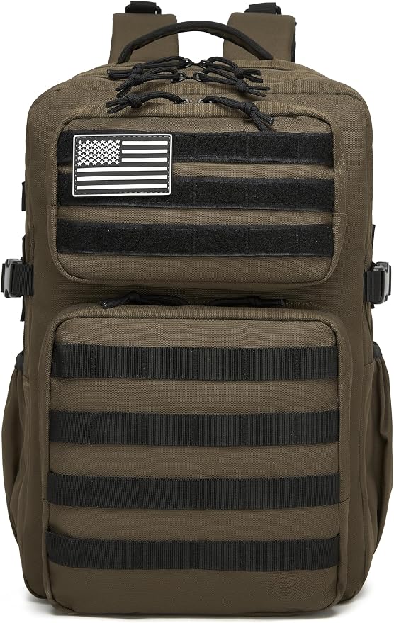 Wotony Military Tactical Backpack for Men Waterproof Daypack 3 Day Assault Pack Molle Bag with Water Bottle Holder