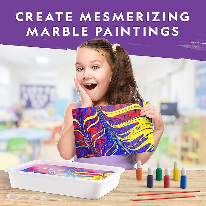 NATIONAL GEOGRAPHIC Mega Arts and Crafts Kit for Kids – Mosaic Kit, Marbling Paint Kit & Air Dry Clay Pottery Kit – Art Projects for Kids Ages 8-12, Crafts for Girls and Boys (Amazon Exclusive)