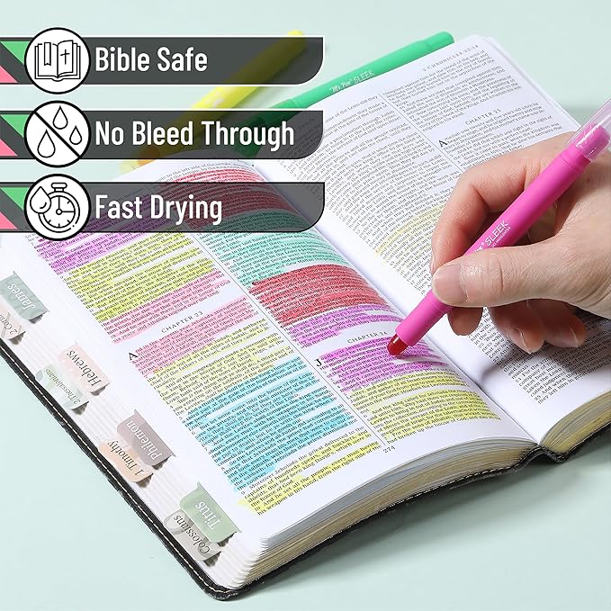 Mr. Pen- No Bleed Gel Highlighters, Vintage Colors, 8 Pack, Bible Highlighters and Pens No Bleed, Bible Markers for Study, Journaling, School Supplies and Accessories