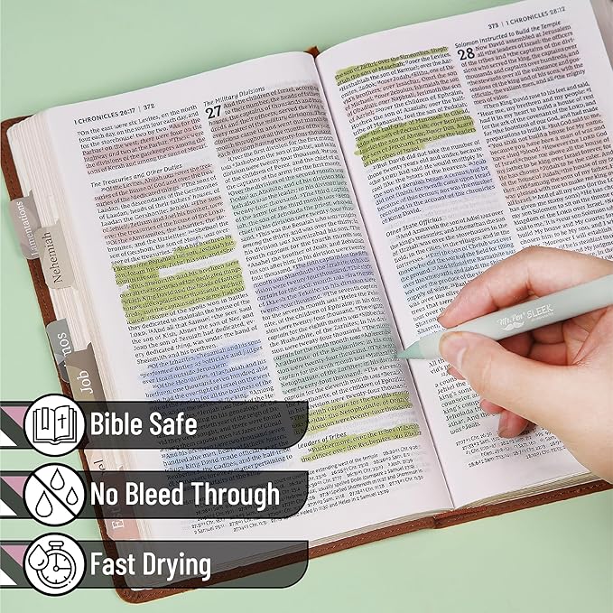 Mr. Pen- No Bleed Gel Highlighters, Assorted Colors, 8 Pack, Bible Highlighters and Pens No Bleed, Bible Markers for Study, Journaling, School Supplies and Accessories