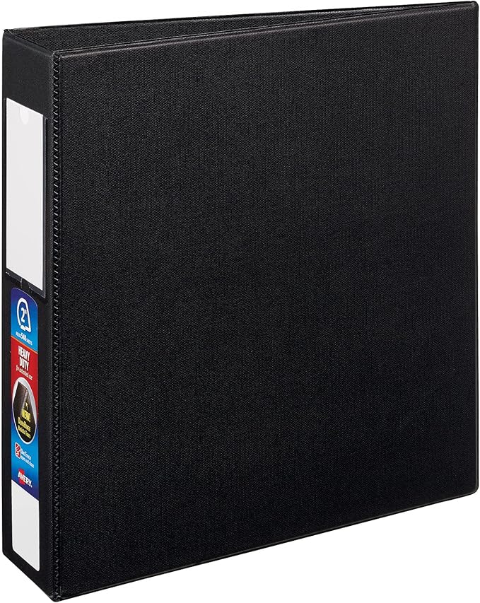 Avery Heavy-Duty Binder with 2-Inch One Touch EZD Ring, Black (79992)