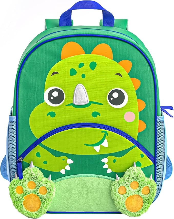 Move2Play, Dinosaur Kids Backpack | Kid Size | Back to School | Elementary, Kindergarten Book Bag | Designed for Boys & Girls Ages 4+ Year Olds | Travel Ready