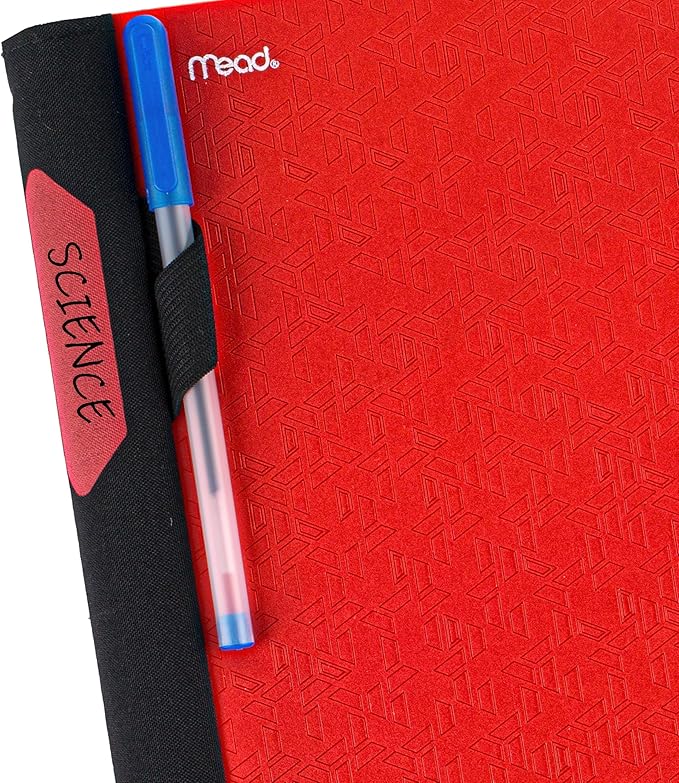 Five Star Advance Spiral Notebook + Study App, 3 Subject, College Ruled Paper, 8-1/2" x 11", 150 Sheets, Spiral Guard, Movable Tabbed Dividers, Fire Red (73134)