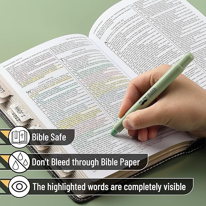 Mr. Pen- No Bleed Gel Highlighters, Pastel Colors, 8 Pack, Bible Highlighters and Pens No Bleed, Bible Markers for Study, Journaling, School Supplies and Accessories
