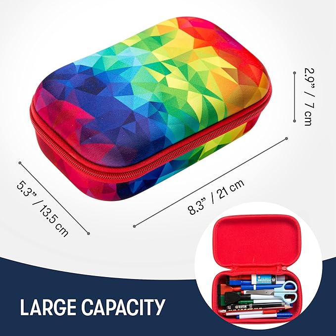 ZIPIT Colorful Pencil Case for Girls, Cute Pencil Box for School, Large Capacity Stationery Organizer Box