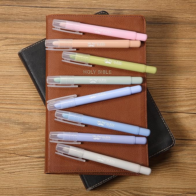 Mr. Pen- No Bleed Gel Highlighters, Assorted Colors, 8 Pack, Bible Highlighters and Pens No Bleed, Bible Markers for Study, Journaling, School Supplies and Accessories