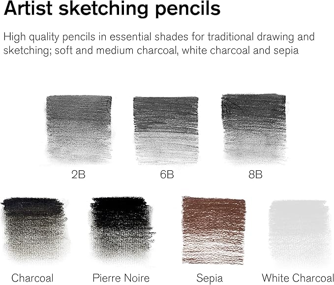Winsor & Newton Studio Collection Artist Pencils, Sketching Pencils, Set of 10