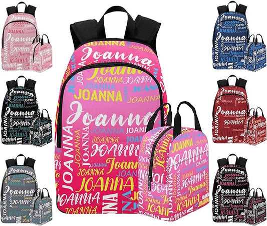 M YESCUSTOM Custom Teen Girls School Backpack, Personalized Name Kids Bookbag for Boys Elementary Middle School Bags Travel Laptop Backpack Casual Daypacks
