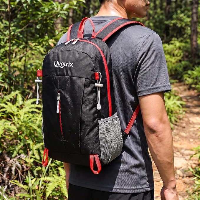 20L Water Resistant Foldable Packable Daypack Backpack | Lightweight Durable Portable Outdoor Travel Backpack for Women Men Camping Climbing Hiking Walking Sports Daily Commuting