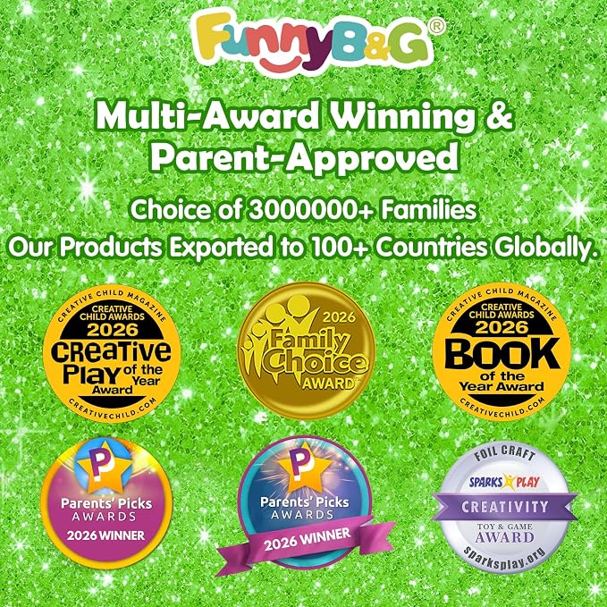 FUNNYB&G Mess-Free Foil Art Craft for Kids Ages 4-10, Kids Birthday Gift