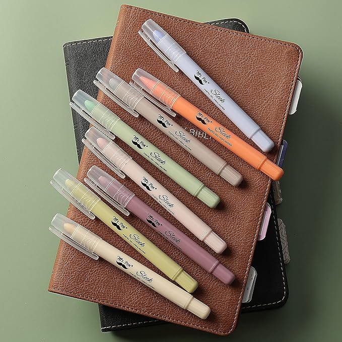 Mr. Pen- No Bleed Gel Highlighters, Pastel Colors, 8 Pack, Bible Highlighters and Pens No Bleed, Bible Markers for Study, Journaling, School Supplies and Accessories