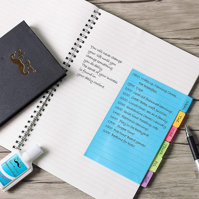 Mr. Pen- Sticky Notes Set, 2 Sets, 820 Pack, Ruled, Dotted & Blank Notes with 150 Index Tabs, Divider Sticky Pads for Bible Study, Office, School, Planning, Journaling & Organization
