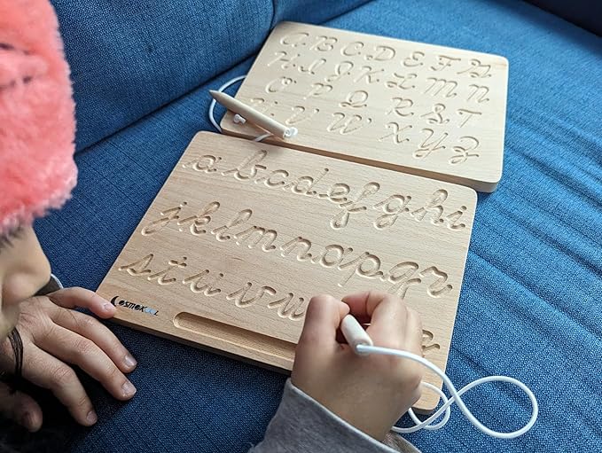 Montessori Alphabet Tracing Boards Alphabet Letters ABC Tracing (Cursive)