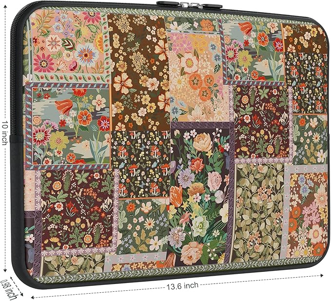 iCasso Laptop Sleeve 13 inch for MacBook Air 13-13.6 inch m5/m4/M3/M2, Vintage MacBook Neo/Pro 13 inch case, Slim Protective Travel Carrying Case for MacBook Pro 14'', Chromebook HP Dell, Brown