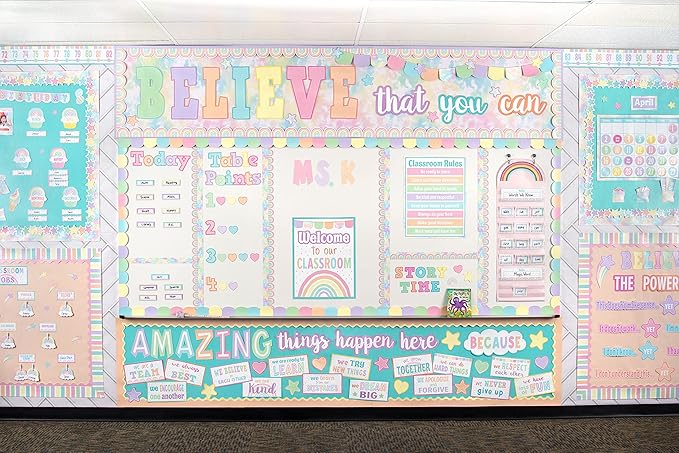 Teacher Created Resources Oh Happy Day Rainbow 14 Pocket Chart (13" x 39")
