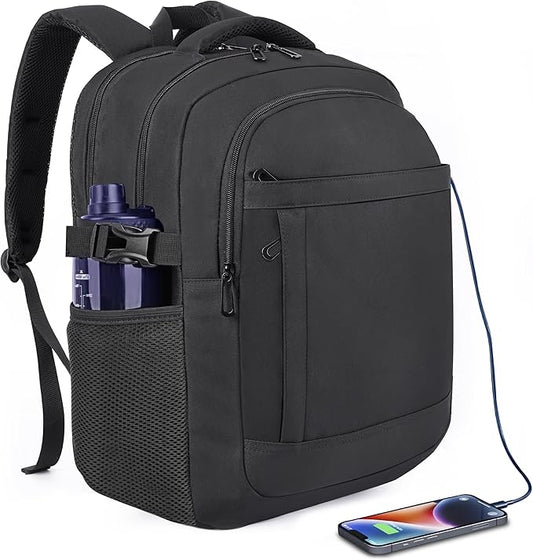 DEYACE Laptop Backpack 17 Inch Large Computer Bag for Men with USB Charger Port 18x14x8 Flight Approved Personal Item Travel Laptop Backpacks