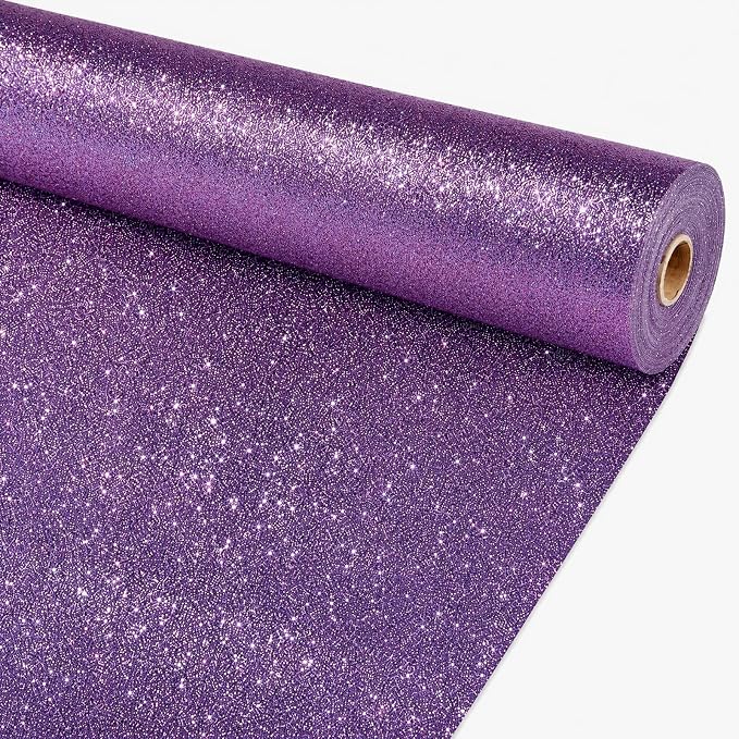 Glitter Purple Bulletin Board Roll Non-Woven Fabric Poster 15.7" x12ft