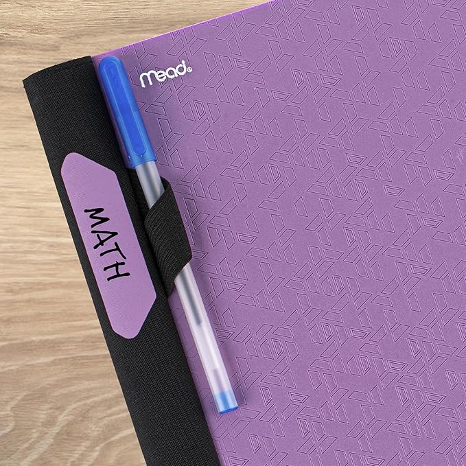 Five Star Advance Spiral Notebook + Study App, 3 Subject, College Ruled Paper, 8-1/2" x 11", 150 Sheets, Spiral Guard, Movable Tabbed Dividers, Amethyst Purple (820060G)