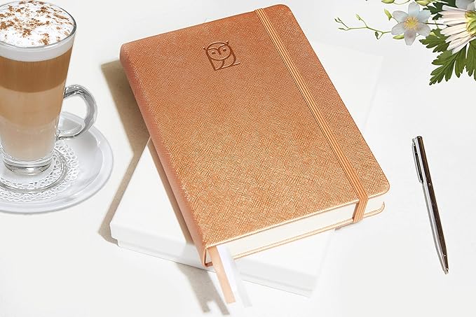 Wyze Planner Undated Daily Planner – 6-Month A5 Productivity Organizer with Full Page Per Day, ADHD Friendly, Hourly Schedule, Goal Setting, Habit Tracker, Weekly & Monthly Pages – Hardcover Time Management Notebook (Rose Gold)