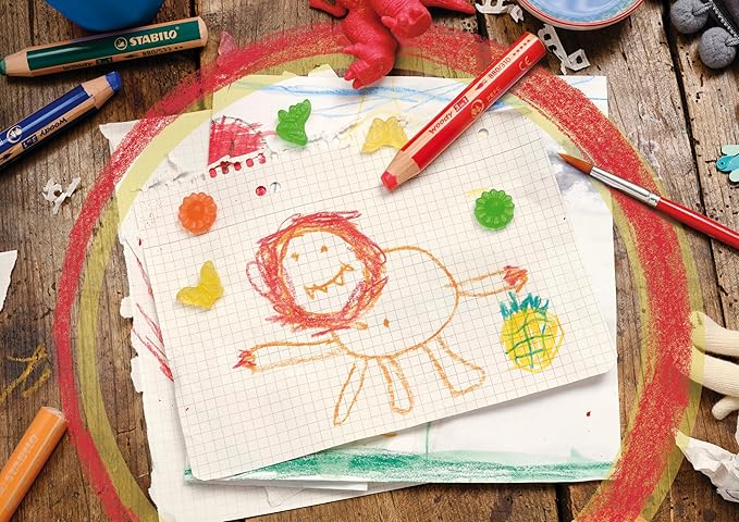 Multi-Talented Pencil - STABILO woody 3 in 1 - Pack of 5 - Yellow