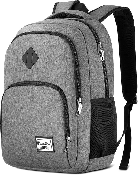 YAMTION 17.3 Inch Travel Backpack for Men and Women,School Bookbag for Teenager,Business Laptop Bookbag with USB Charging port for Business Work College Travel Trip