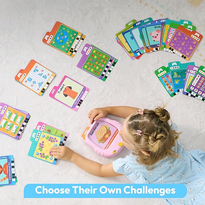 lalalark Talking Flash Cards for Kids 3 4 5 Year Old, Toddler Learning Toys with 136 Sight Words & 64 Games, Montessori Educational Toy for Kids, Preschool Learning Activities, Boys Girls Gifts