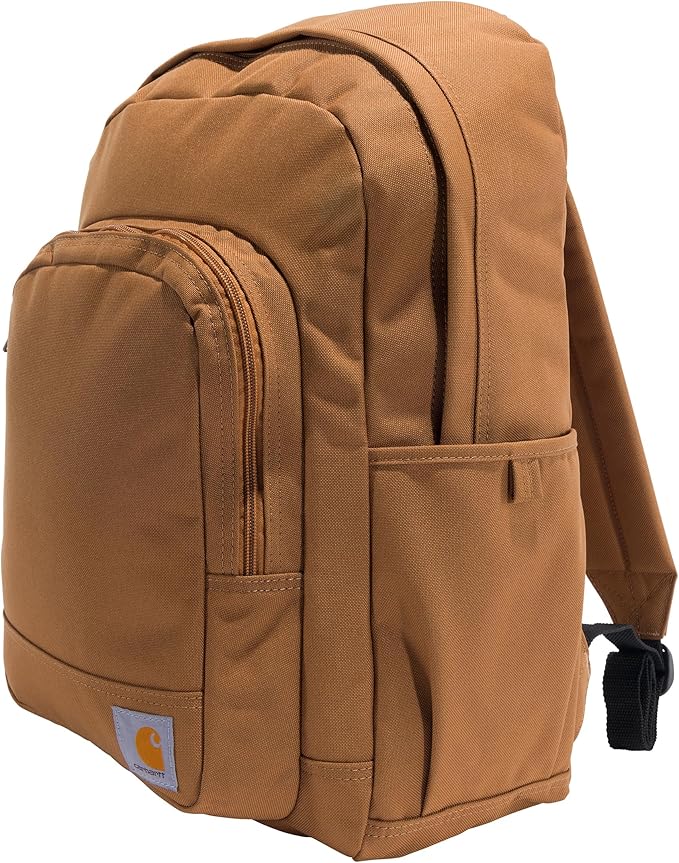 Carhartt 25L Classic Laptop Backpack, Durable Water-Resistant Pack W/ 17" Laptop Sleeve and Multiple Organizational Compartments, Carhartt Brown