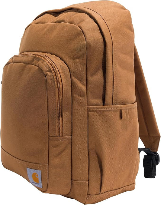 Carhartt 25L Classic Laptop Backpack, Durable Water-Resistant Pack W/ 17" Laptop Sleeve and Multiple Organizational Compartments, Carhartt Brown