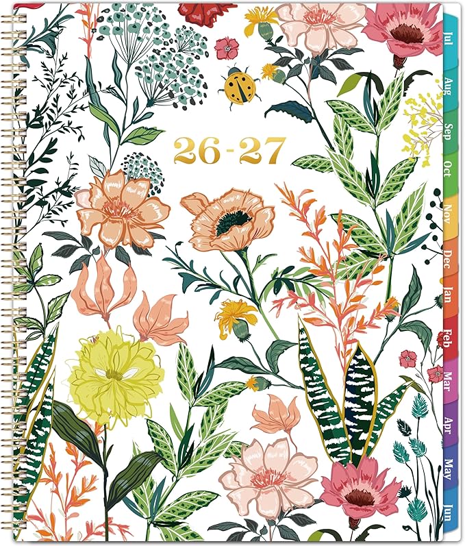 2026-2027 Planner – Jul. 2026 – Jun. 2027, Weekly ＆ Monthly Academic Planner 2026-2027, 8.5" x 11" with Colorful Tabs, Flexible Cover, Thick Paper, Twin-Wire Binding, Back Pocket, To-Do ＆ Notes
