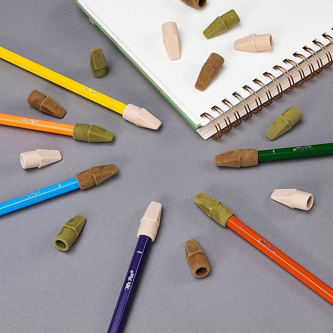Mr. Pen- Pencil Erasers Toppers, 30 Pack, Colorful