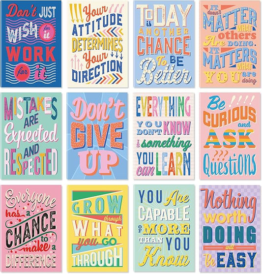 Sweetzer & Orange Inspirational Notebook Set. 12 Journal Notebooks for Women and Kids. 3.5 x 5” Motivational Stocking Stuffers for Kids, Teacher Supplies for Classroom, Bible Journaling Supplies