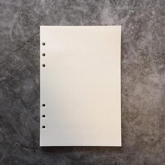 Zelten Refills/Loose Leaves for A5 Cover Ring Binder/Personal Organizer/Planner(A5 6 Holes, Dotted)