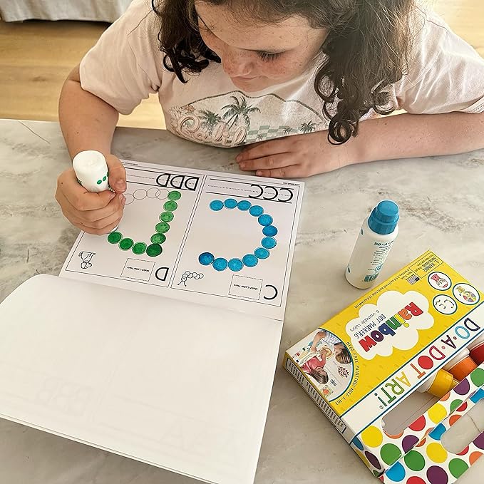 Do A Dot Art! Play and Learn Creative Activity and Coloring Book. Great for Learning Numbers, Letters and Shapes. Preschool Kindergarten Teacher Activities Gift, Made in The USA