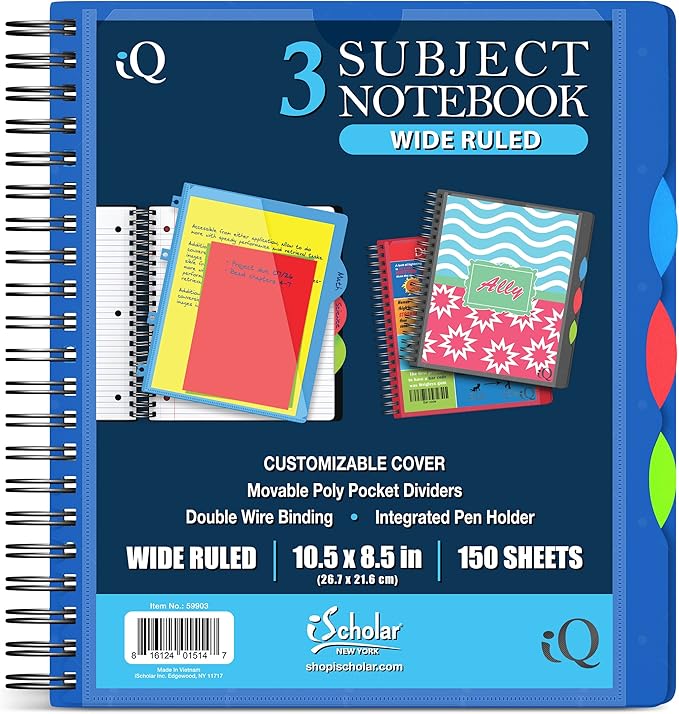 IQ Wirebound Subject Notebook (59903)
