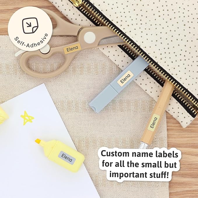 Mini Name Labels (175) - Custom Personalized Name Labels for Labeling Tiny Items, Washer and Dryer-Safe Waterproof Labels for Daycare, Preschool, and School - Toy Cars