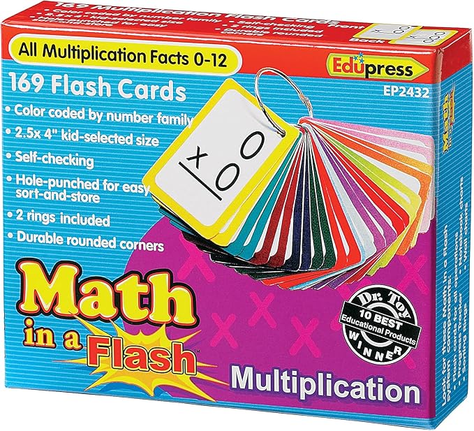 Edupress Math in a Flash™ Cards, Multiplication (EP62432)