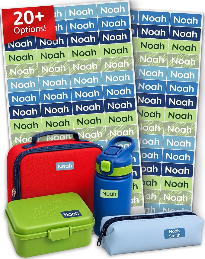 Personalized Universal Name Labels for Kids & Adults - Pastel [140pcs] - Waterproof Name Stickers for School, Daycare & Clothes - Item & Supplies Name Stickers - Custom Stick On Labels