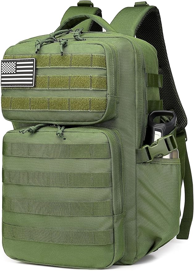 Wotony Military Tactical Backpack for Men Waterproof Daypack 3 Day Assault Pack Molle Bag with Water Bottle Holder