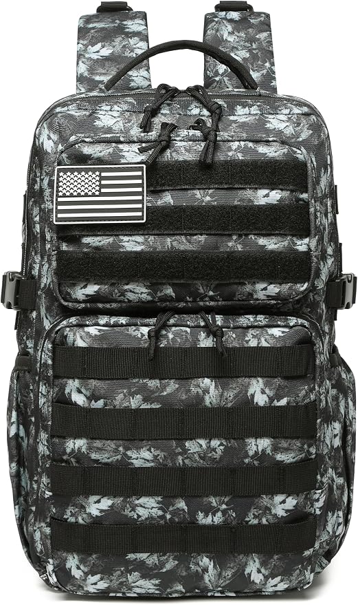 Wotony Military Tactical Backpack for Men Waterproof Daypack 3 Day Assault Pack Molle Bag with Water Bottle Holder