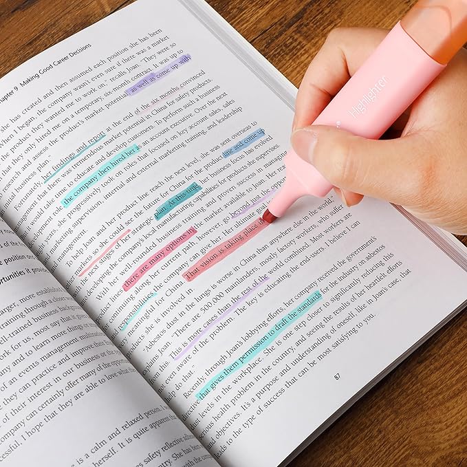 Mr. Pen- Highlighters, 8 Pack, Morandi Colors, Highlighters with Firm Chisel Tip, Quick Dry & Non-Toxic, No Bleed on Standard Paper, Ideal for Highlighting, Underlining, Journaling & Coloring
