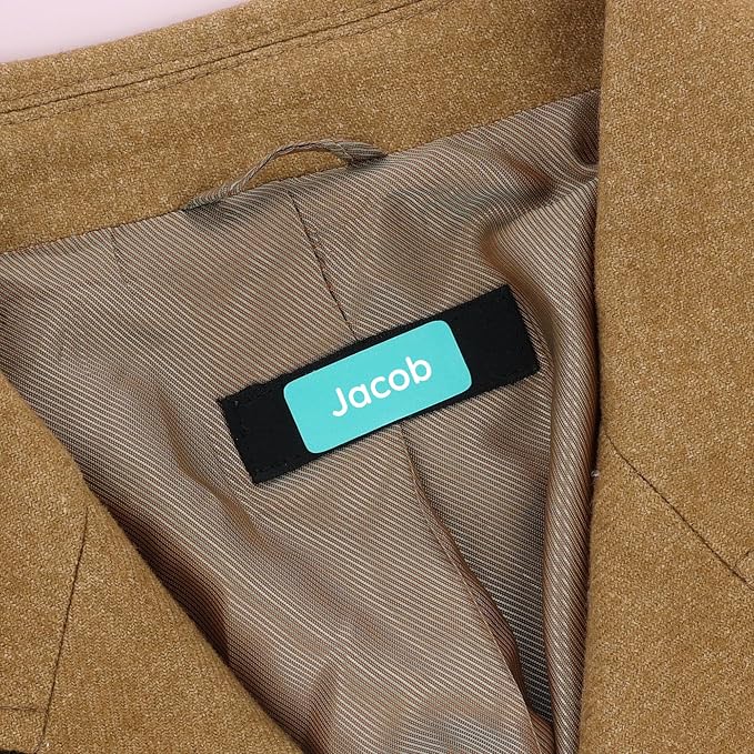 TeddyLabels - Clothing Labels for Nursing Home (180) – Self-Adhesive Name Tags for Clothes and Personal Items. Personalized Labels for Daycare, Nursing Homes, and Laundry Use - Turquoise
