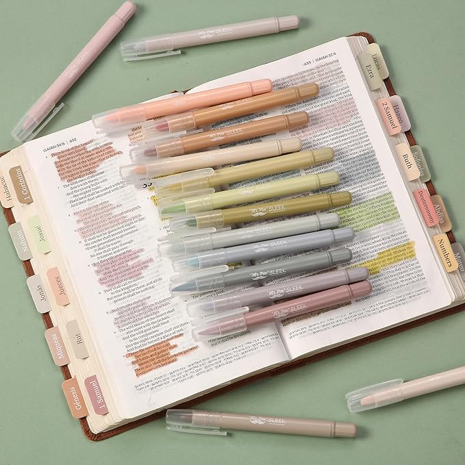 Mr. Pen- No Bleed Gel Highlighters, Soft & Muted Colors, 16 Pack, Bible Highlighters and Pens No Bleed, Bible Markers for Study, Journaling, School Supplies and Accessories