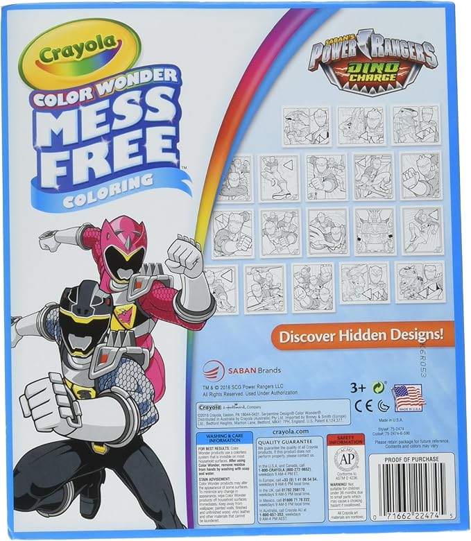 Crayola: Color Wonder Mess Free Coloring Book - Power Rangers