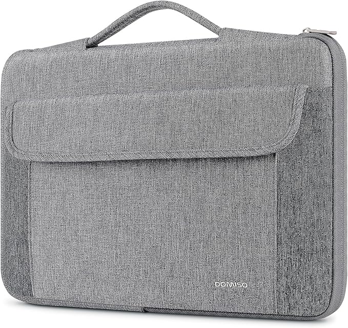 DOMISO 15.6-16 Inch Laptop Sleeve Case,Water-resistant Laptop Protective Case for MacBook Pro16,Dell XPS 16,Lenovo,HP, ASUS, Acer,Gray