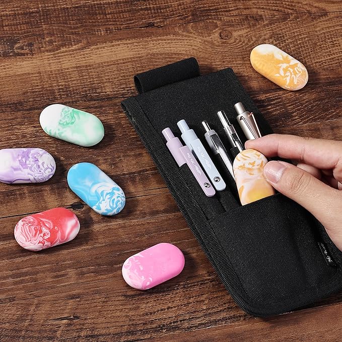 Mr. Pen- Marble Pencil Erasers, 12 Pack, 1" x 2", Soft Rubber Marble Pencil Erasers for School, Office, Art Sketching, Homework, Exams, Clean Smudge-Free Correction