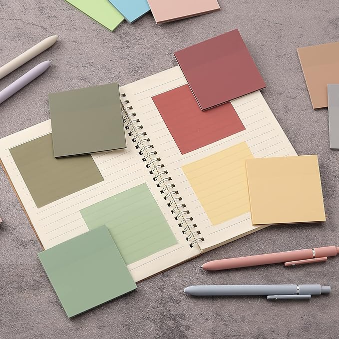 Mr. Pen- Transparent Sticky Notes, 3" x 3", 12 Pads, 600 Sheets, See Through Self-Adhesive Notes for Bible Journaling and Studying, Water-Resistant, Easy to Peel, Clean Removal