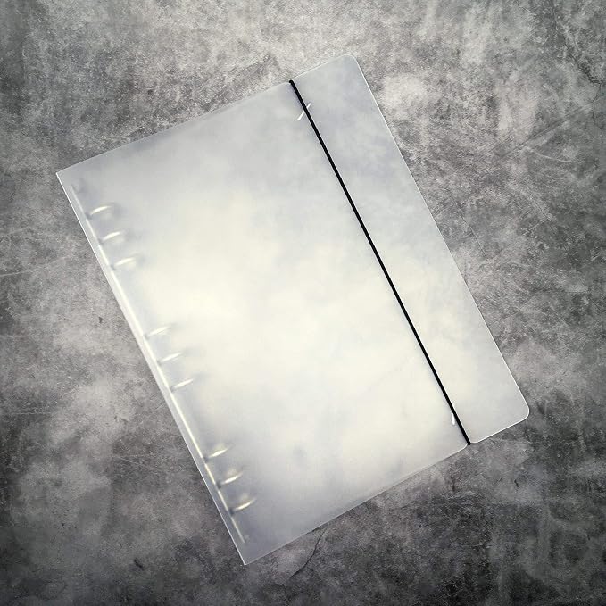 Zelten B5 Ring Binder Cover 9 Hole Punched, PVC Waterproof Planner Cover, 11"x8.4"(28x21.5cm) with Closure Band, Holds 200 Sheets, Durable Shell for Journal Organizer