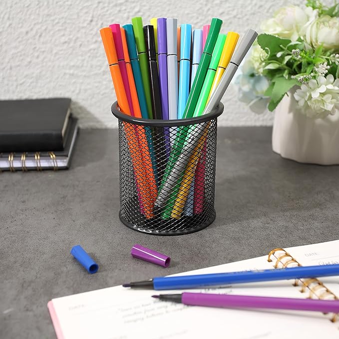 Mr. Pen- Felt Tip Markers, Assorted Colors, 24 Pack, 2.5 mm, Bible Journaling Markers, Bold Point Felt Tip Pens, No Smear, Quick Dry, Perfect for Journaling, Underlining, Writing and Drawing