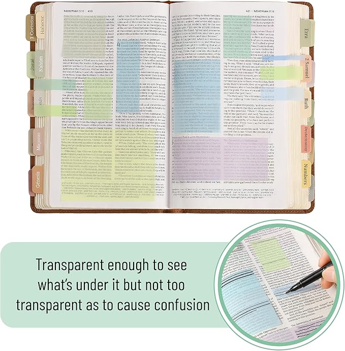 Mr. Pen- Transparent Sticky Notes Set, 1650 Sheets, Transparent Sticky Notes Tabs for Bible Study, Office, School, Planning, Journaling & Organization